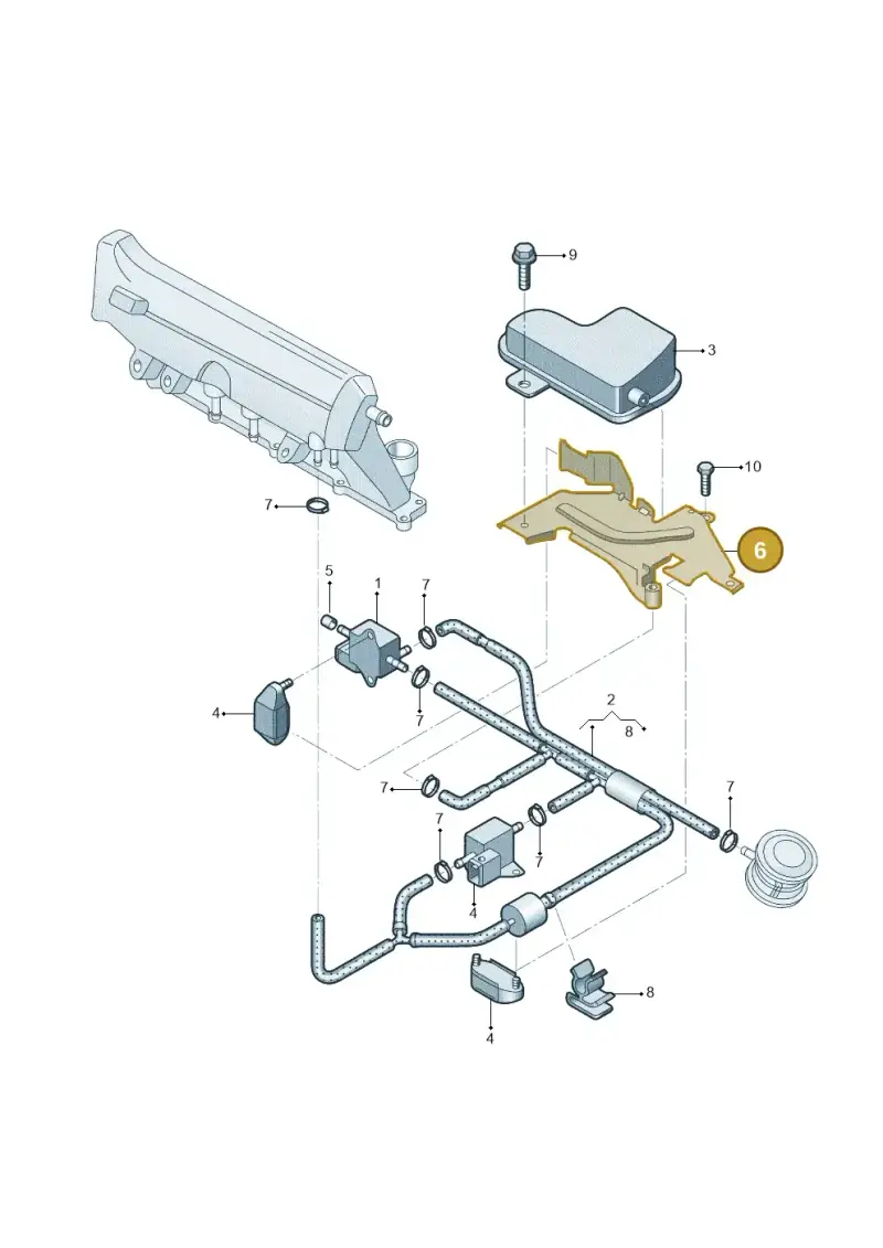 06A133444AA — Volkswagen TOURAN (SVW)       "CN"04> (2004-) diagram 446133310, position 6