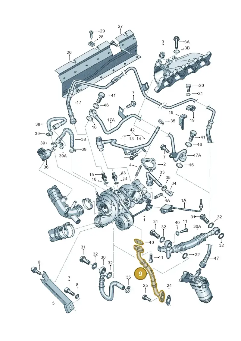 06A145735AA — Volkswagen Polo (2008-2009) diagram 157145500, position 9