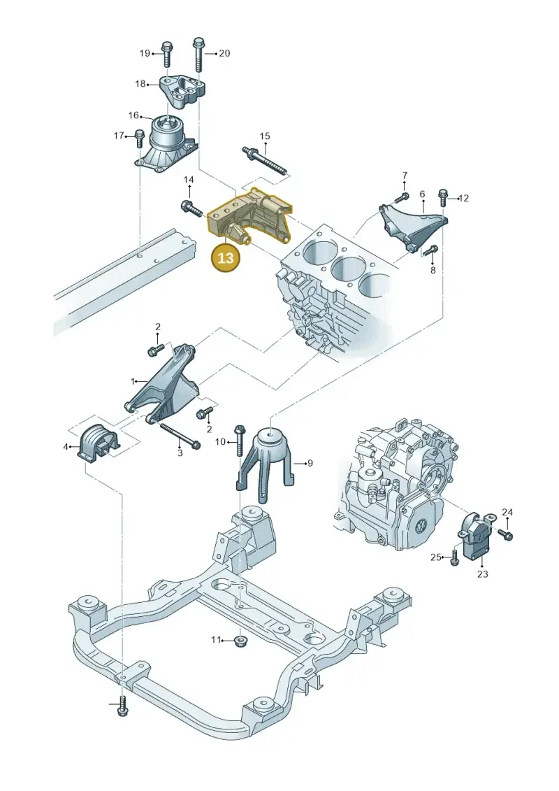 06A199207J — Volkswagen Transp. caravelle (2011-2015) diagram 679199200, position 13