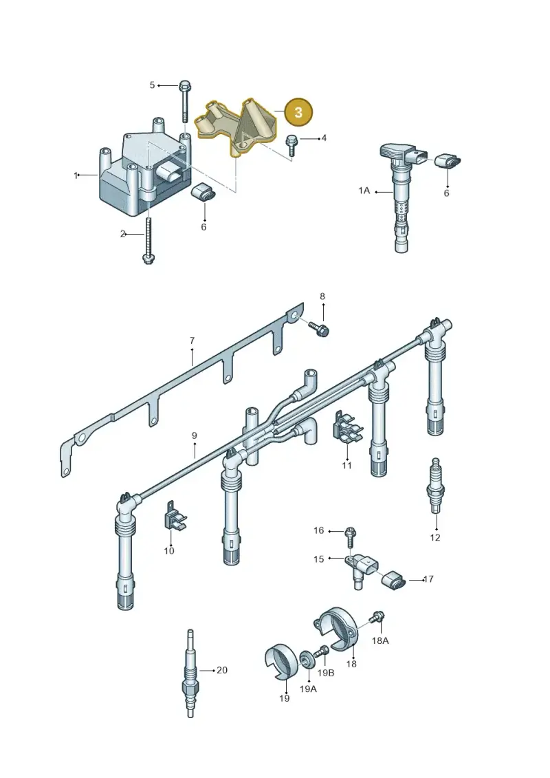 06A903103B — Volkswagen New Beetle             06> (2005-) diagram 412905000, position 3