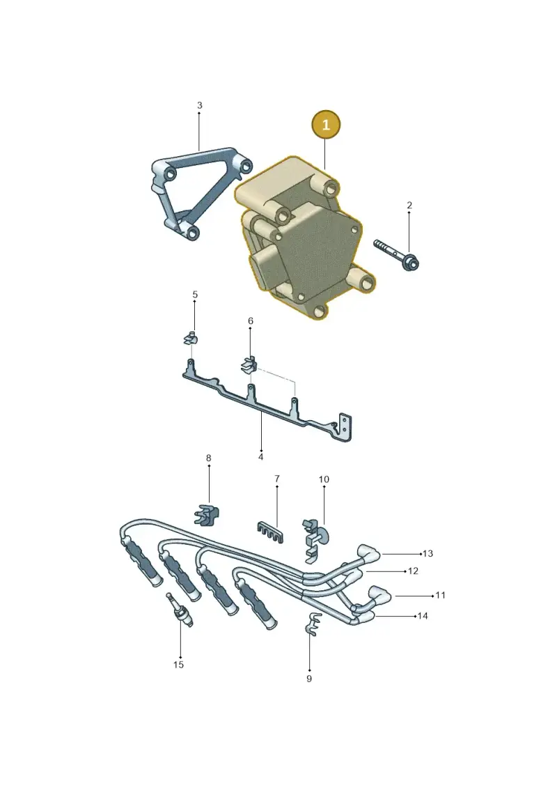 06A905097A — Volkswagen Crossfox (2009-2014) diagram 388905000, position 1