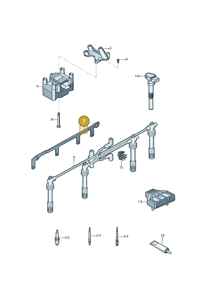06A905131E — Volkswagen Beetle (2016-2019) diagram 789905000, position 7