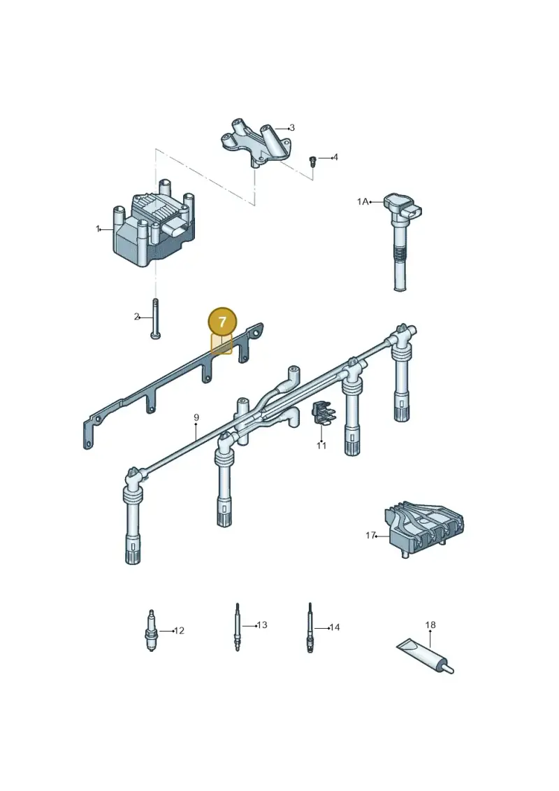 06A905131E — Volkswagen Beetle (2016-2019) diagram 789905000, position 7