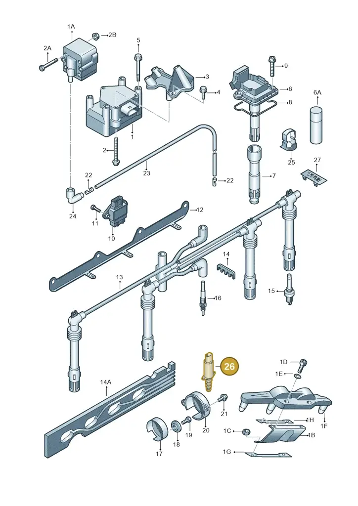 06A905161C — Volkswagen New Beetle (2001-2005) diagram 649905000, position 26