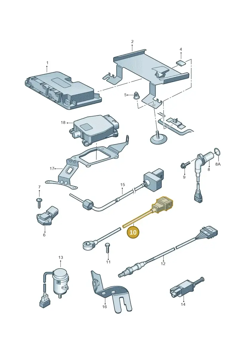 06A905377C — Volkswagen GOLF/VAR./4MOT. A4     02 (2001-2002) diagram 194906000, position 10