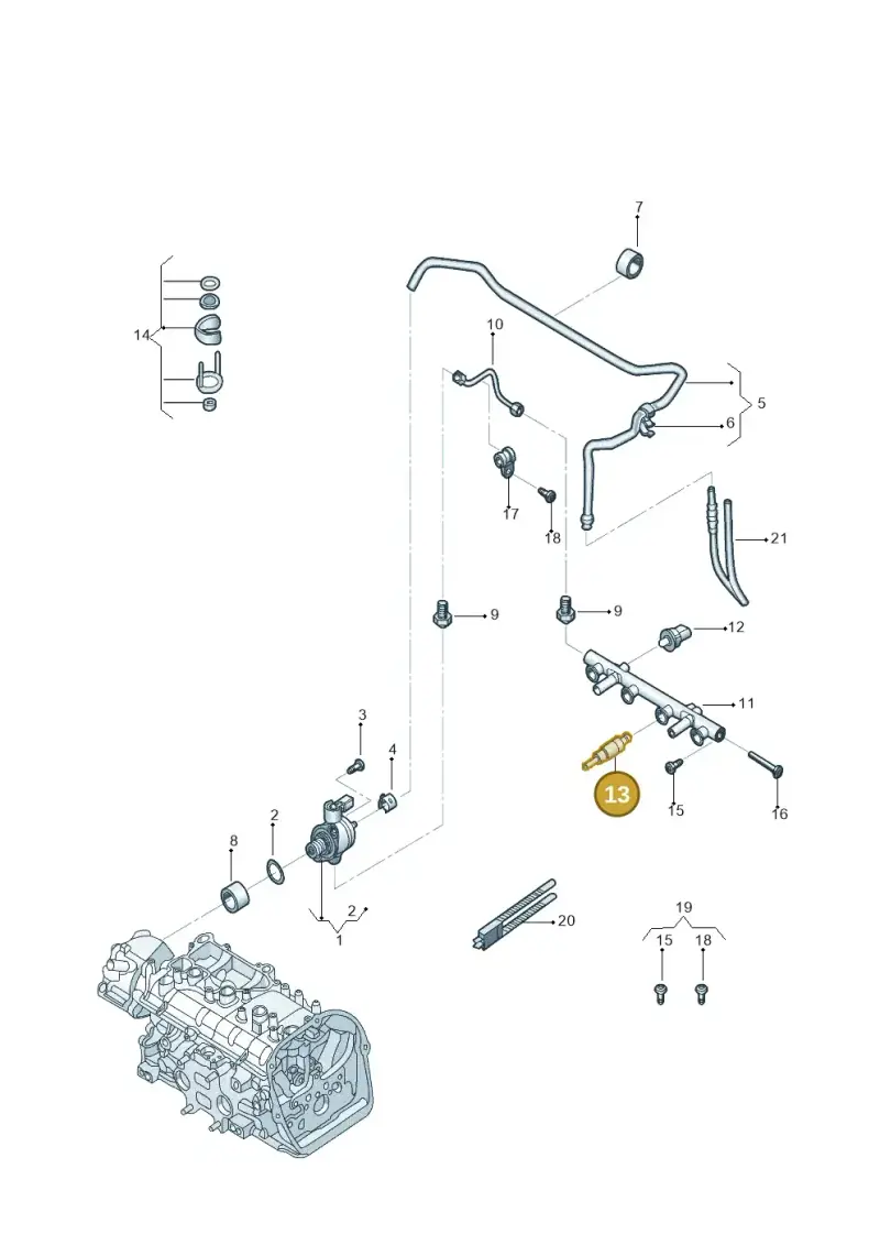 06A906036Q — Volkswagen Beetle (2016-2019) diagram 789133250, position 13