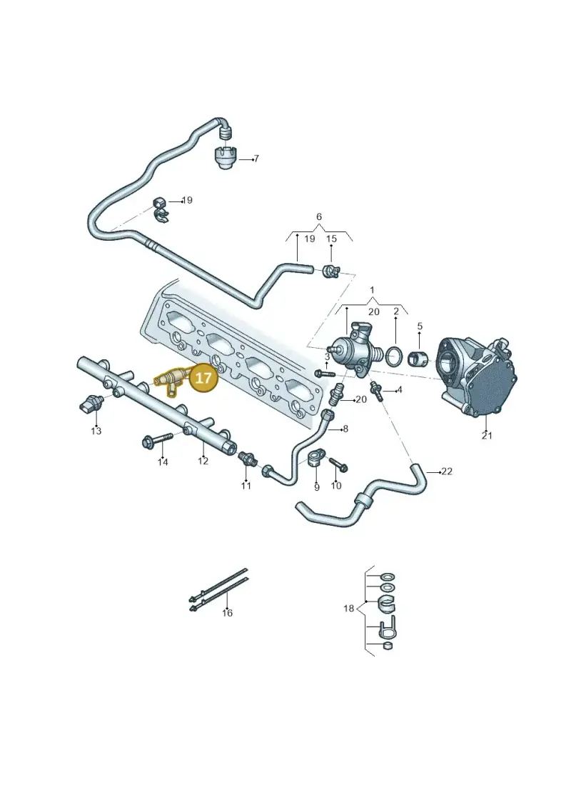 06A906036Q — Volkswagen Tiguan 2.0 4Motion (2017-2024) diagram 833133620, position 17