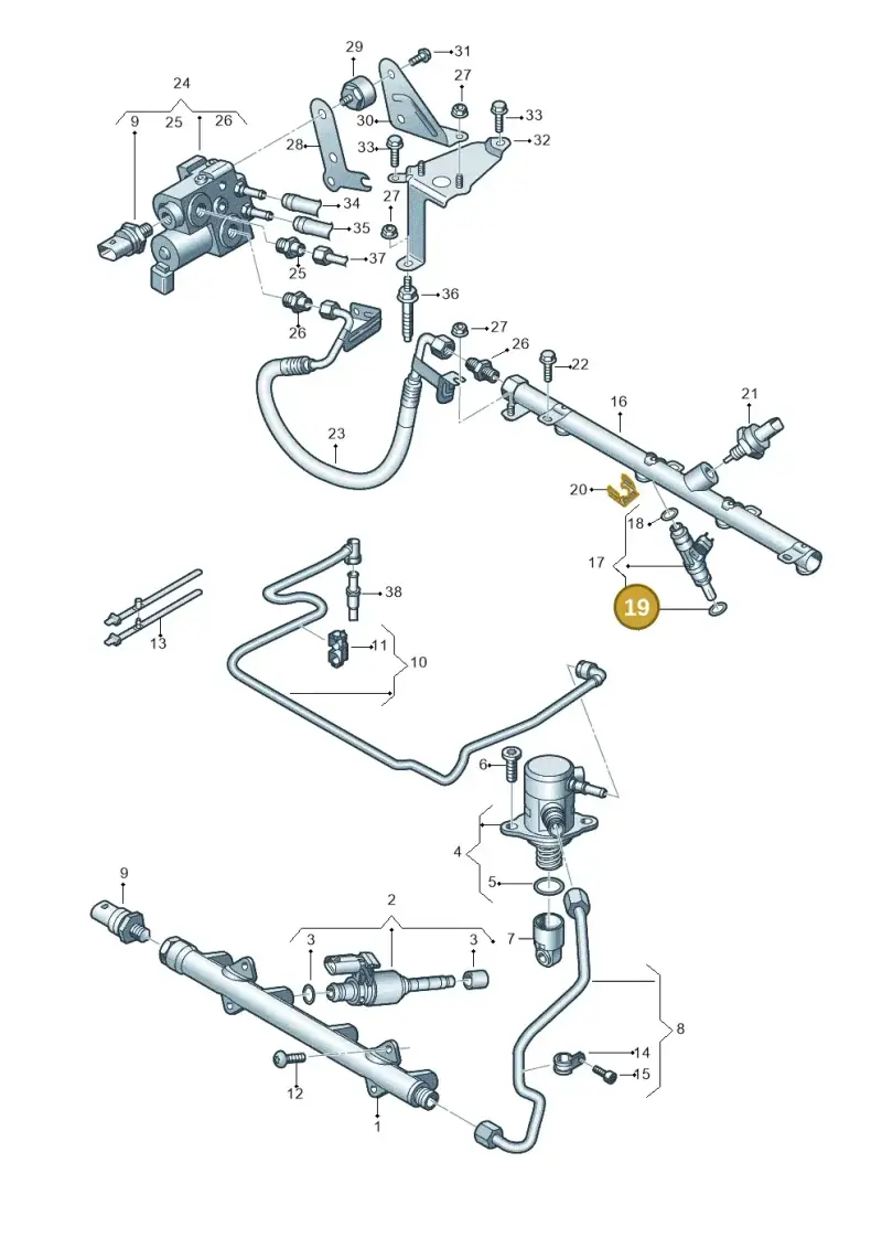 06A906149B — Volkswagen Caddy Maxi Kombi (2020-2024) diagram 827133132, position 19