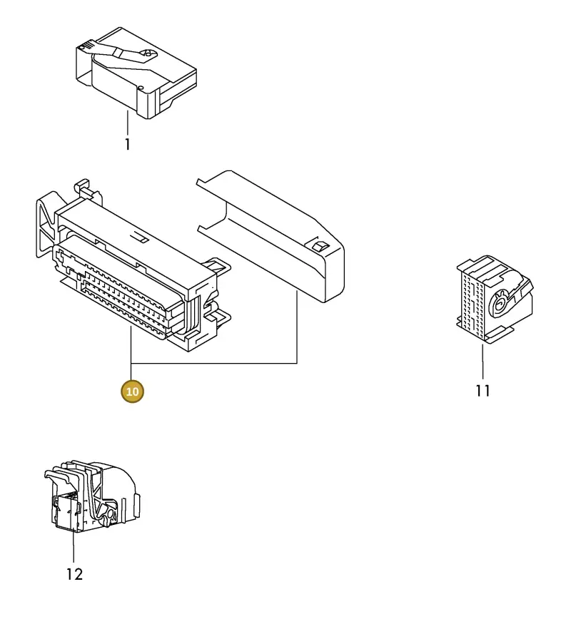 06A906380 — Volkswagen 1J0 platform diagram 198972900, position 10