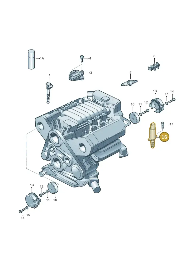 06A906433K — Volkswagen Touareg                08> (2007-) diagram 258905300, position 16