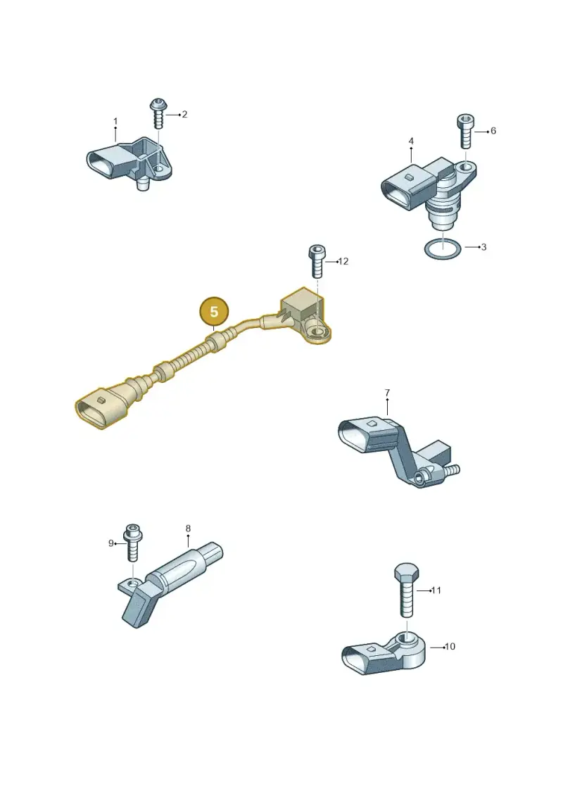 06A906433K — Volkswagen Transp. caravelle (2011-2015) diagram 672906000, position 5