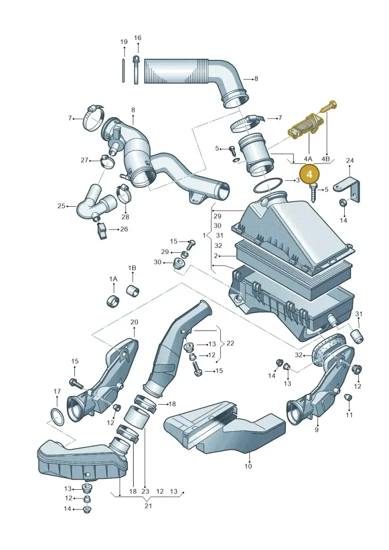 06A906461B — Volkswagen New Beetle             06> (2005-) diagram 201129150, position 4