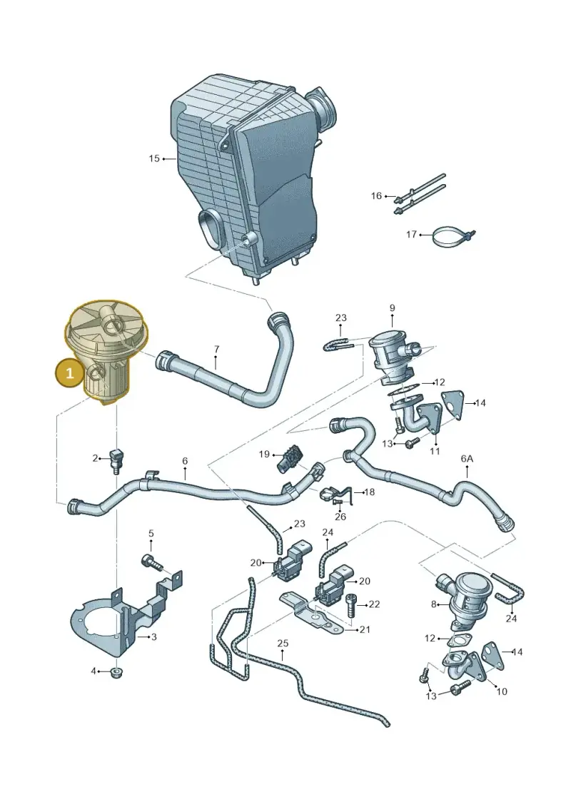 06A959253E — Volkswagen Touareg BlueMotion (2014-2018) diagram 693131100, position 1