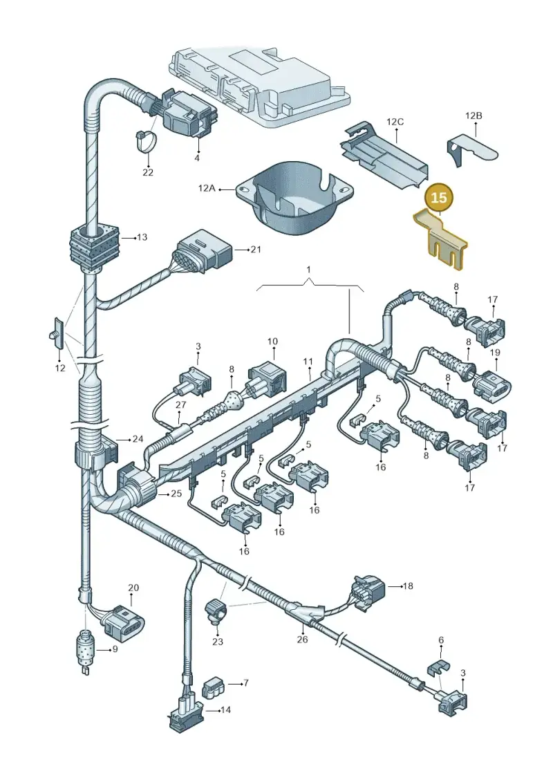 06A971804H — Volkswagen BORA-GP-FAW            07> (2006-) diagram 194971050, position 15