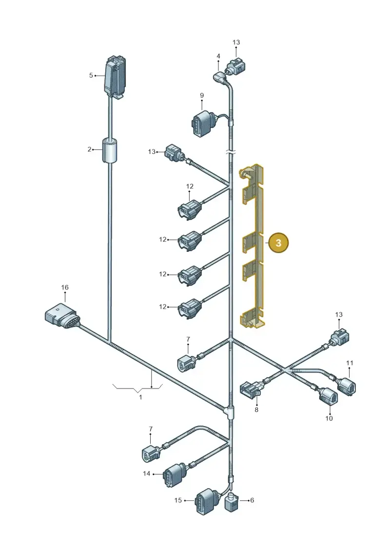 06A971824P — Volkswagen Golf Plus (2011-2014) diagram 409971020, position 3