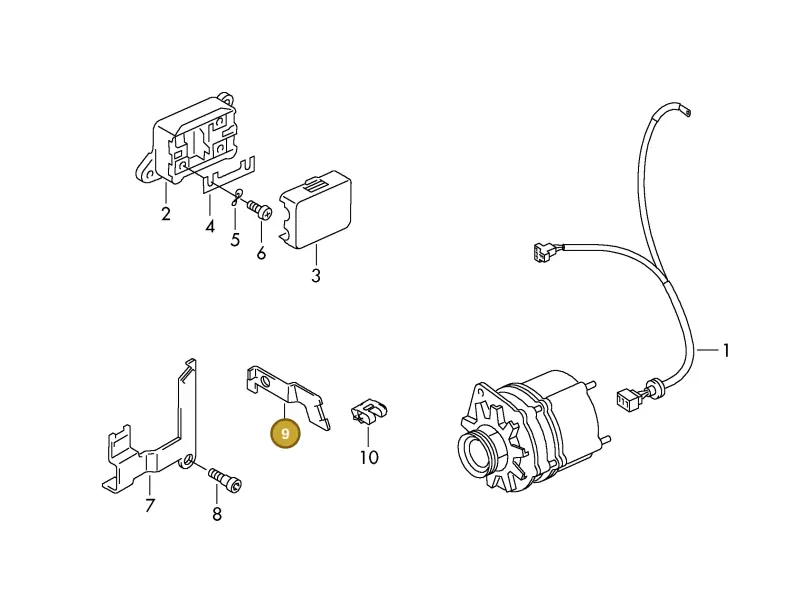 06A971845AB — Volkswagen DIES.-IND.-MOT.1,9>2,0 08> (2007-) diagram 425972000, position 9
