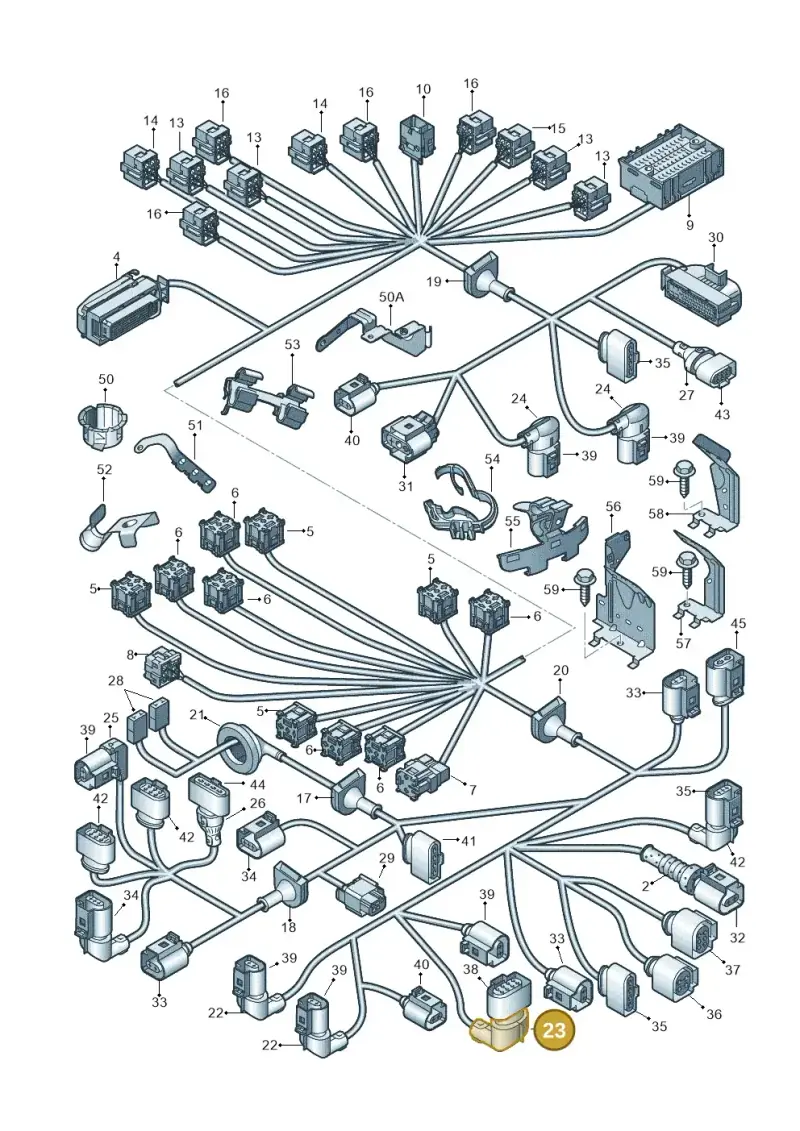 06A971921A — Volkswagen Transp. caravelle (2011-2015) diagram 410971800, position 23