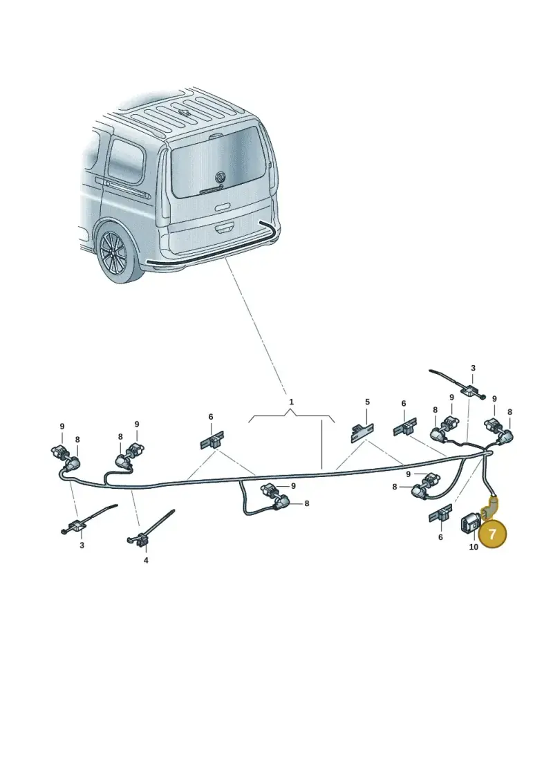 06A971921A — Volkswagen Caddy Maxi Kombi (2020-2024) diagram 2ka972090, position 7