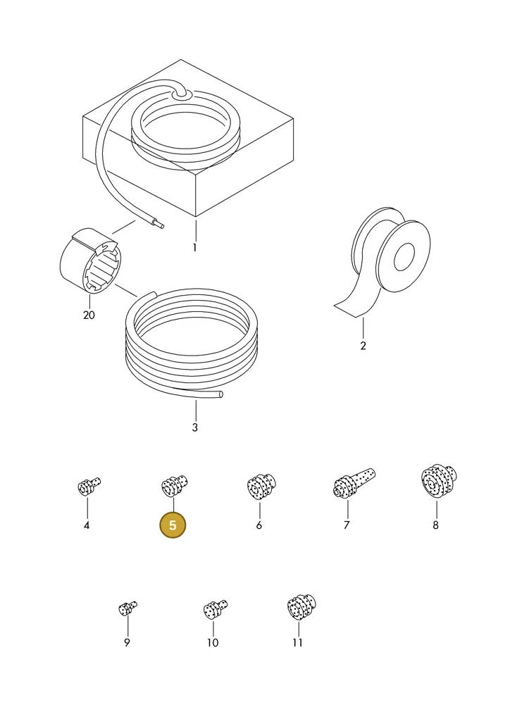06A972741 — Volkswagen 1J0 platform diagram 198979200, position 5