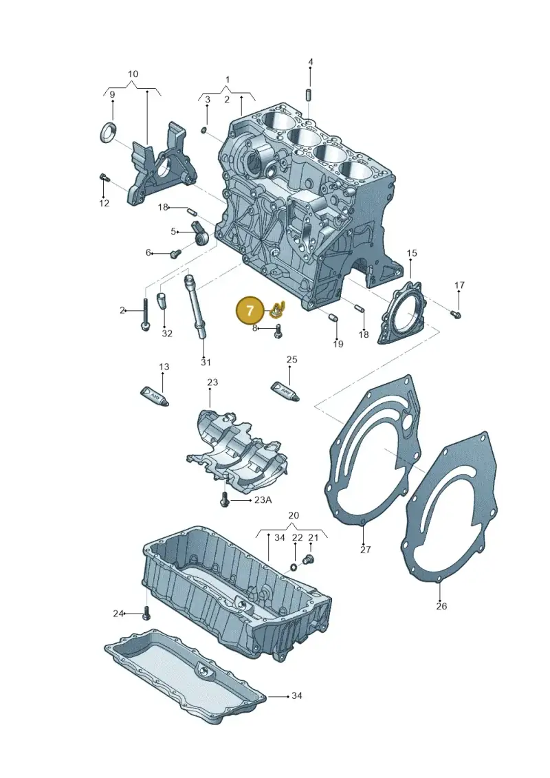 06B103154 — Volkswagen Jetta 2.0 (2015-2015) diagram 789103110, position 7