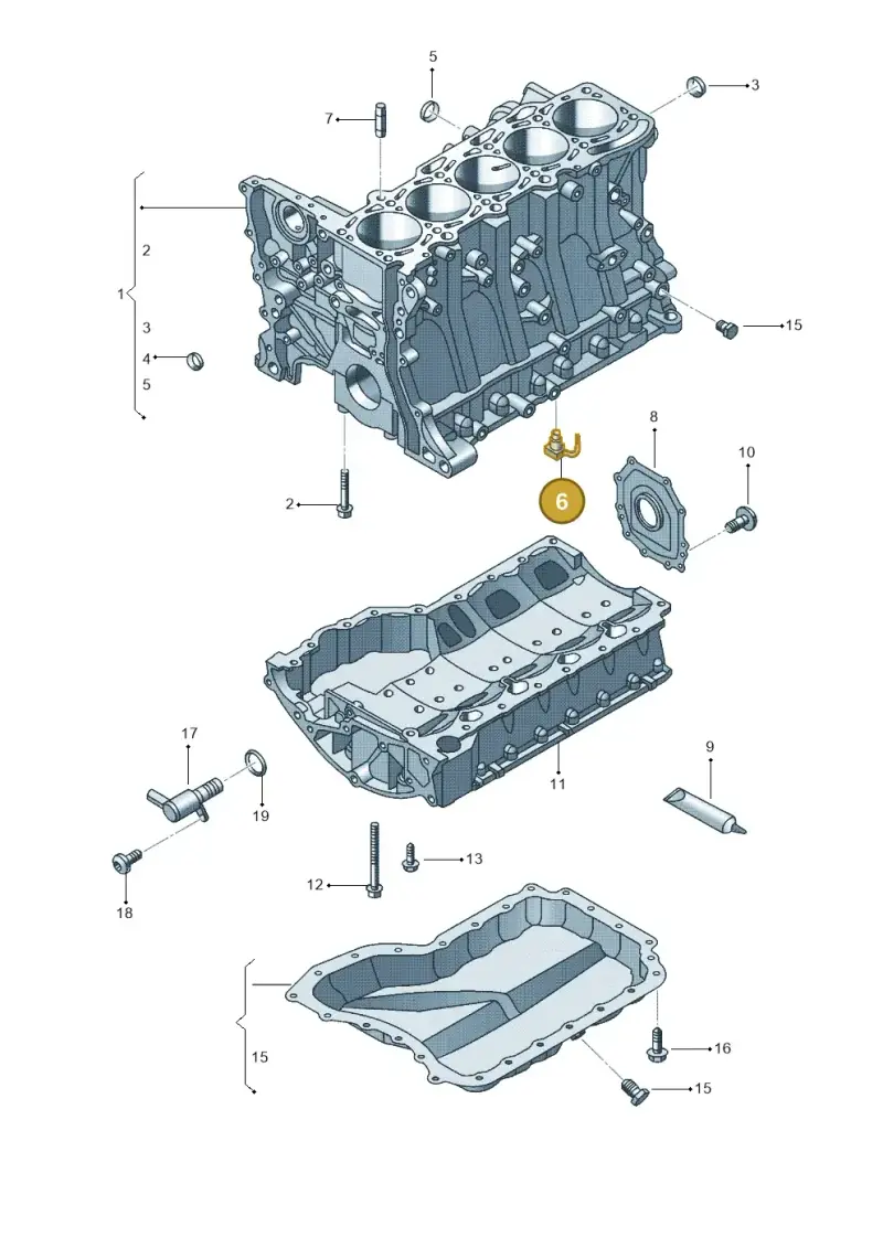 06B103154 — Volkswagen Beetle (2016-2019) diagram 692103140, position 6