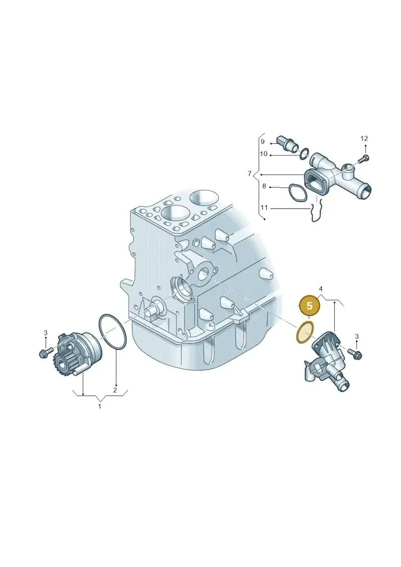 06B121119B — Volkswagen Caravelle (2015-2019) diagram 861121100, position 5