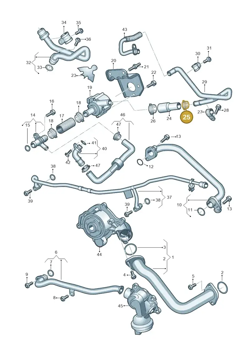 06B145917A — Volkswagen Touareg (2017-2023) diagram 439121300, position 25