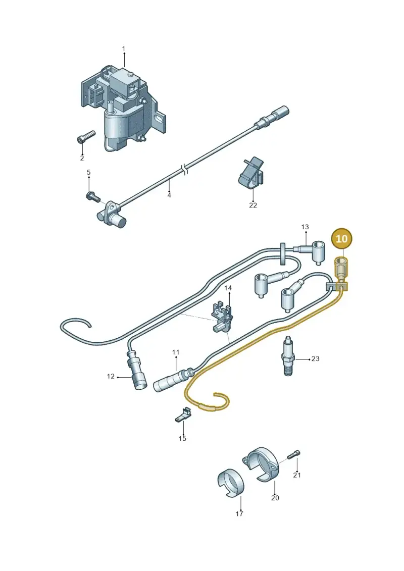 06B905431D — Volkswagen SANTANA 3000       "CN"04> (2004-) diagram 414905150, position 10
