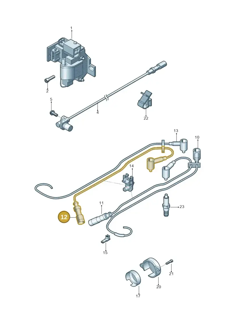 06B905435D — Volkswagen SANTANA 3000       "CN"04> (2004-) diagram 414905150, position 12