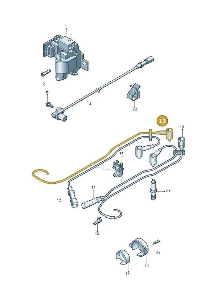 06B905437D — Volkswagen SANTANA 3000 "CN"04> (2004-) diagram 414905150, position 13