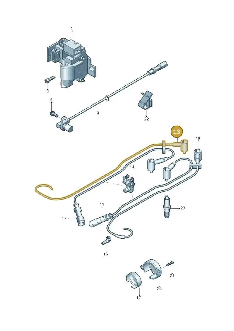 06B905437D — Volkswagen SANTANA 3000       "CN"04> (2004-) diagram 414905150, position 13