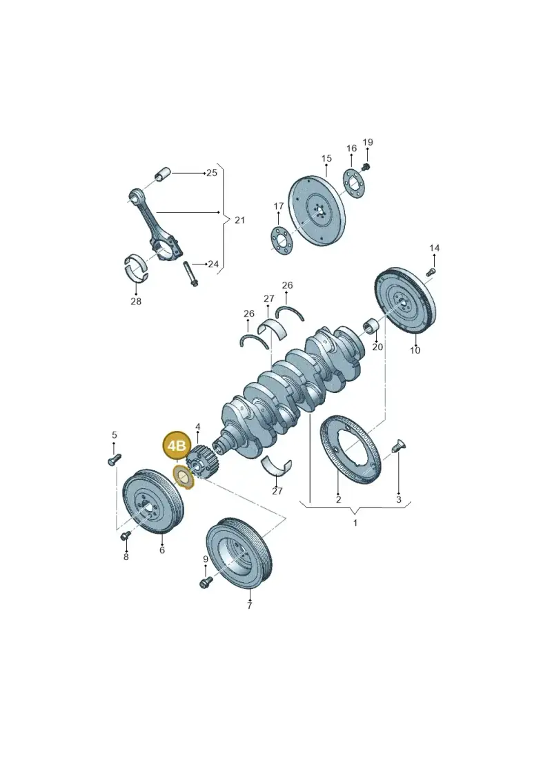 06C105193B — Volkswagen GOLF VARIANT           07> (2007-) diagram 462105200, position 4B