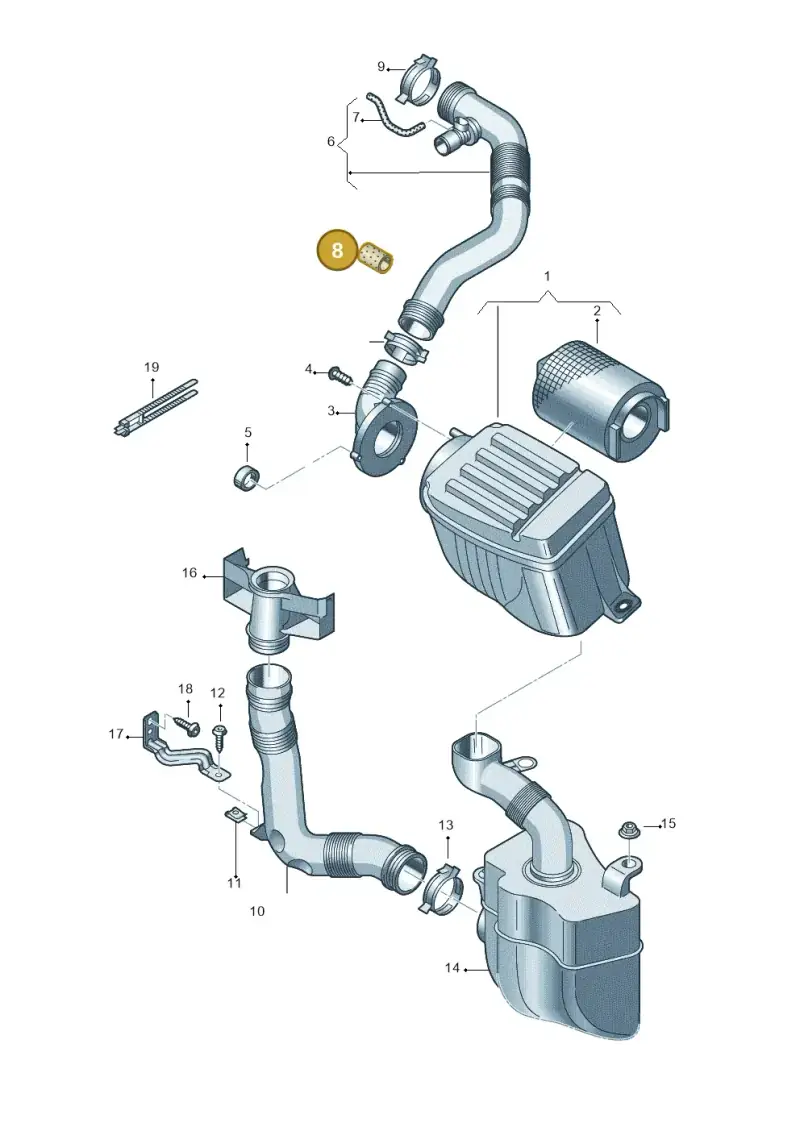 06C145291 — Volkswagen Caddy Maxi Kombi (2010-2015) diagram 690129200, position 8