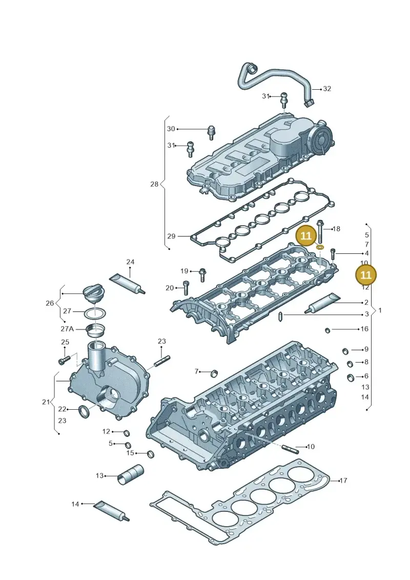 06D103377 — Volkswagen Beetle (2016-2019) diagram 474103680, position 11