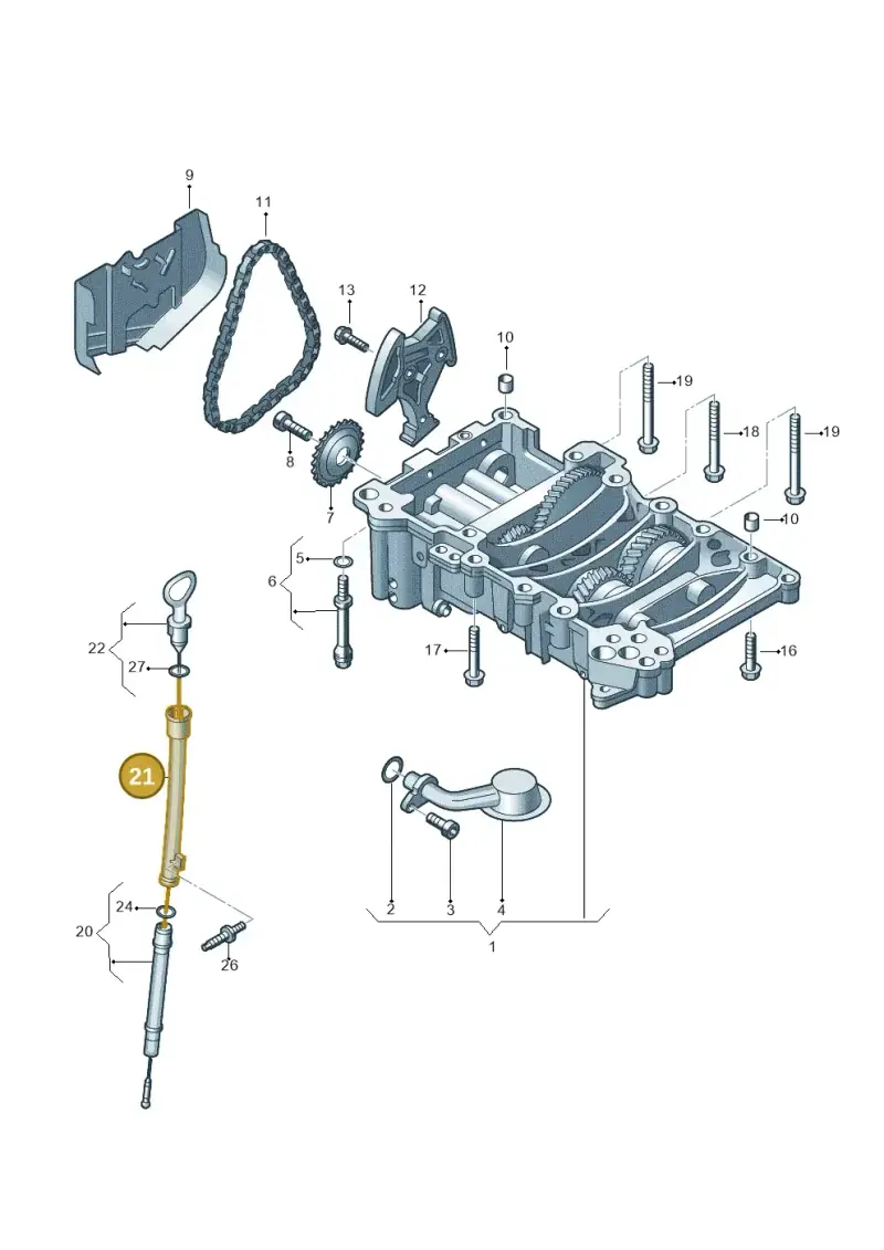 06D103634E — Volkswagen Scirocco 2.0 (2014-2017) diagram 786115090, position 21