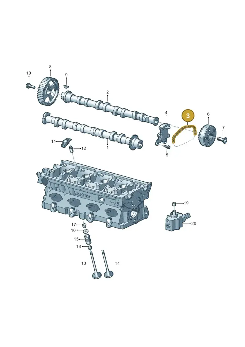 06D109229B — Volkswagen Scirocco 2.0 (2014-2017) diagram 420109150, position 3