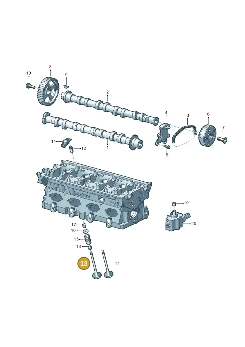 06D109601M — Volkswagen Scirocco 2.0 (2014-2017) diagram 420109150, position 13