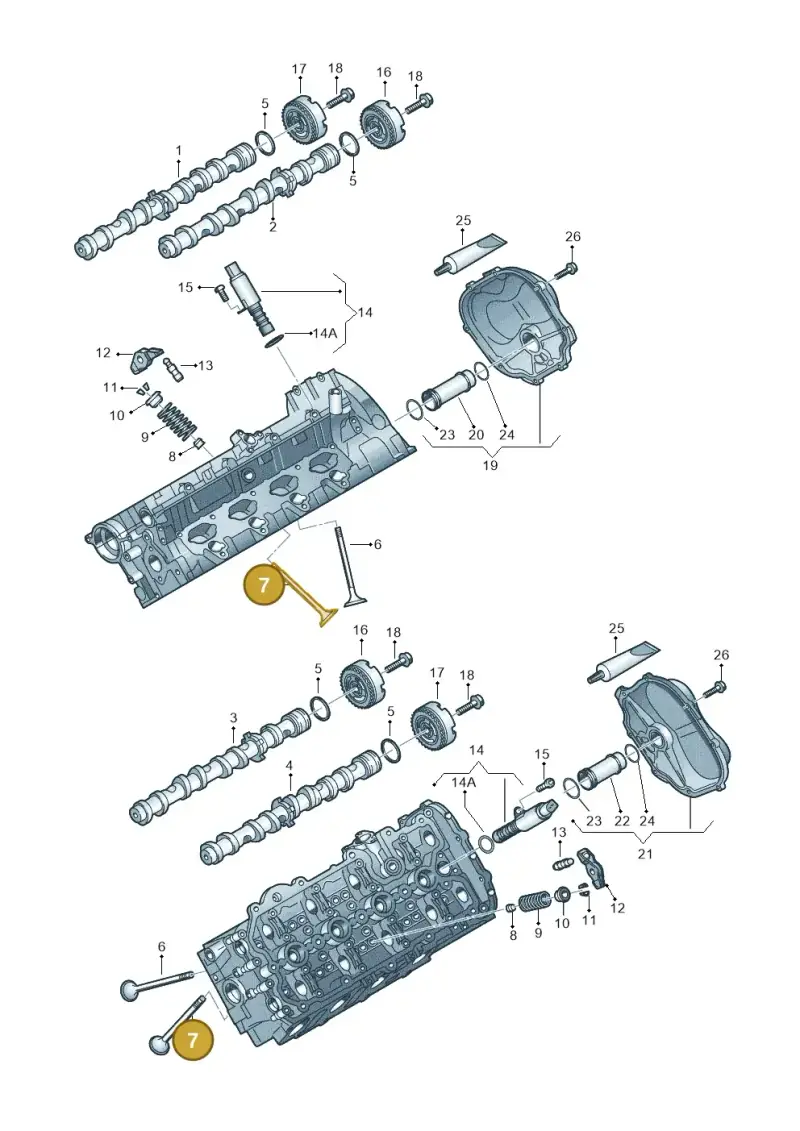 06D109611H — Volkswagen Touareg BlueMotion (2014-2018) diagram 478109170, position 7