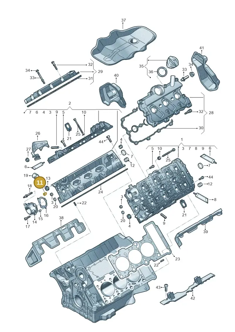 06E103154D — Volkswagen Touareg BlueMotion (2014-2018) diagram 693103450, position 11
