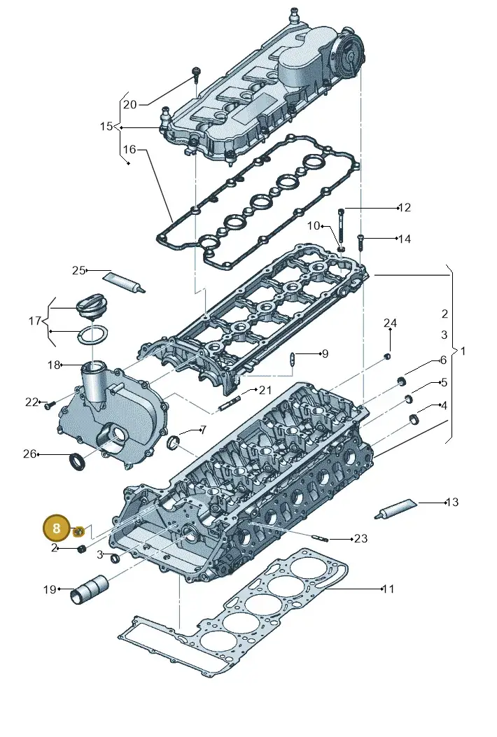 06E103175C — Volkswagen New Beetle             06> (2005-) diagram 449103600, position 8
