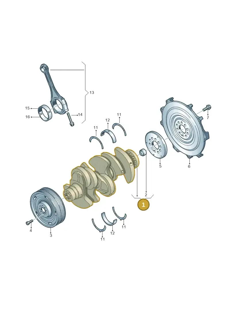06E105101AD — Volkswagen Touareg (2010-2012) diagram 693105050, position 1
