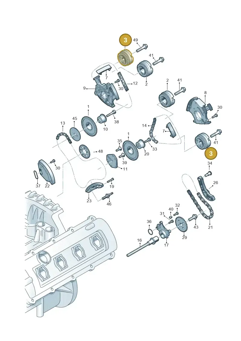 06E109084N — Volkswagen Phideon (2016-2023) diagram 771109300, position 3
