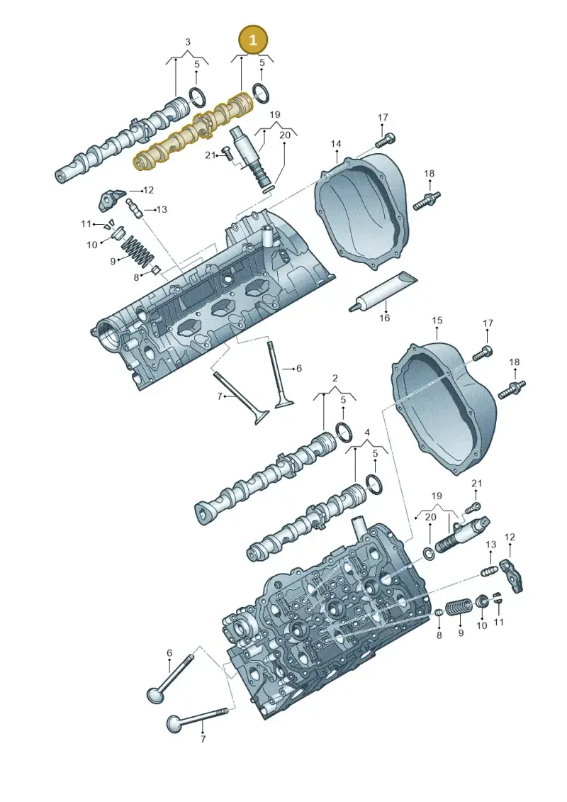 06E109101BG — Volkswagen Touareg BlueMotion (2014-2018) diagram 693109050, position 1