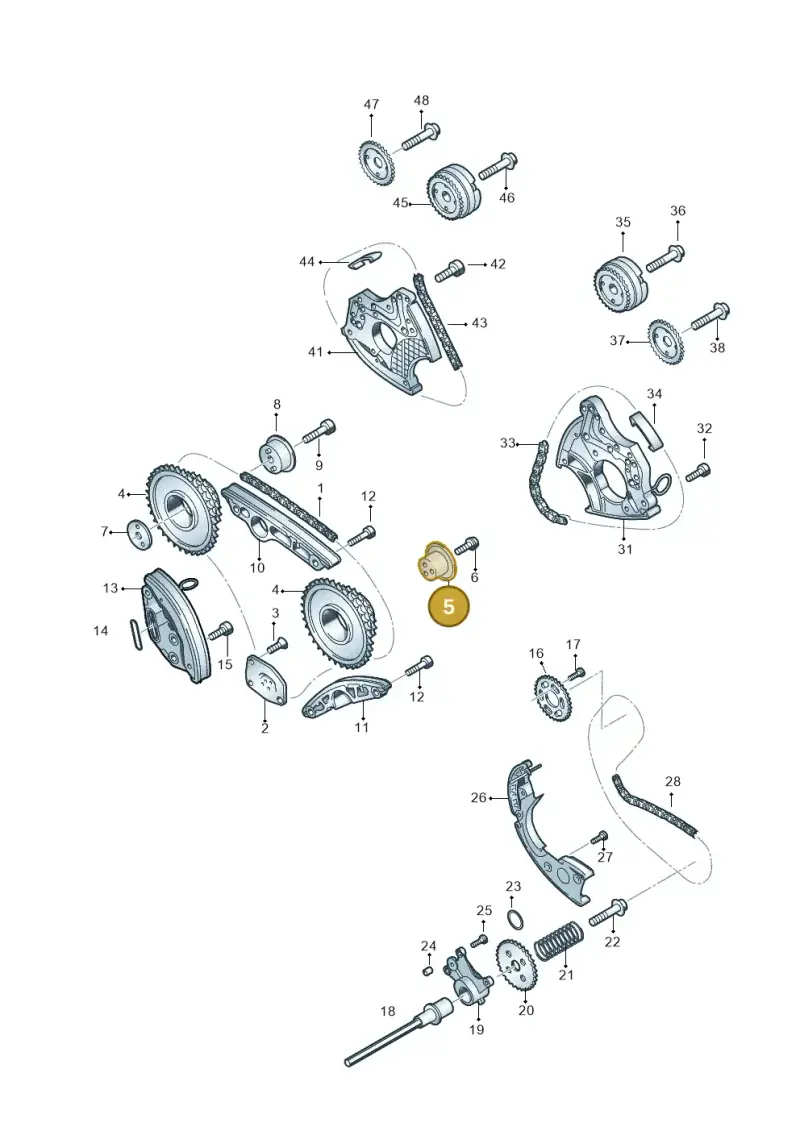 06E109289 — Volkswagen Touareg BlueMotion (2014-2018) diagram 693109550, position 5