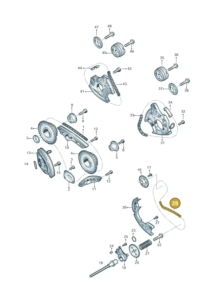 06E109465 — Volkswagen Touareg BlueMotion (2014-2018) diagram 693109550, position 28