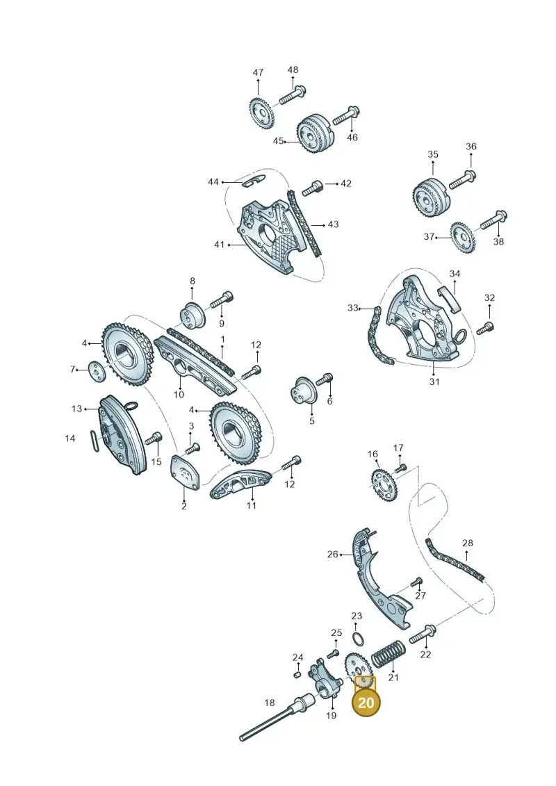 06E109570B — Volkswagen Touareg BlueMotion (2014-2018) diagram 693109550, position 20