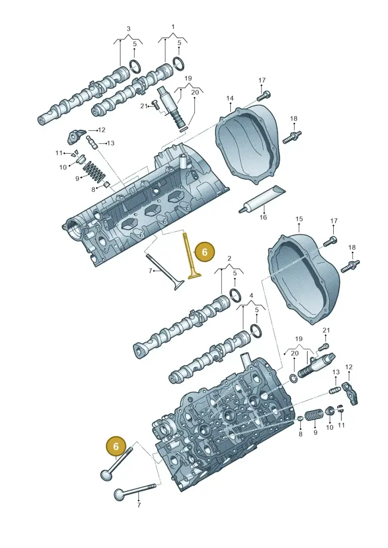 06E109601E — Volkswagen Touareg BlueMotion (2014-2018) diagram 693109050, position 6