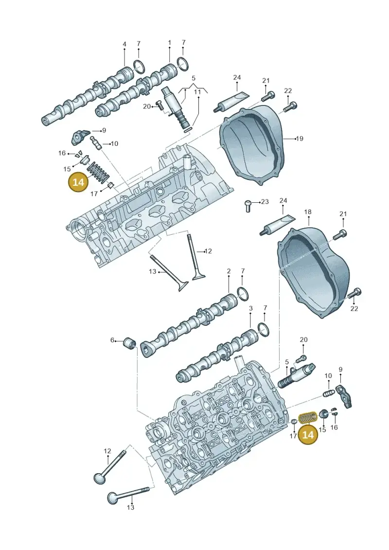06E109623L — Volkswagen Phideon (2016-2023) diagram 771109100, position 14