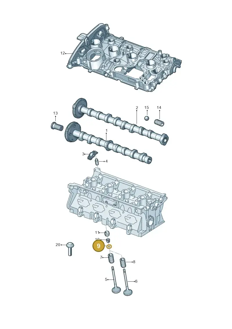 06E109641A — Volkswagen Passat estate (2023-) diagram 849109090, position 9