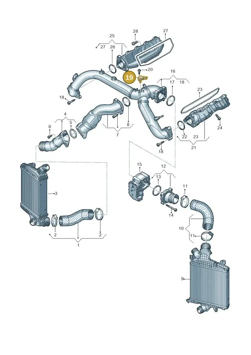 06E906051AG — Volkswagen Touareg (2017-2023) diagram 439145020, position 19